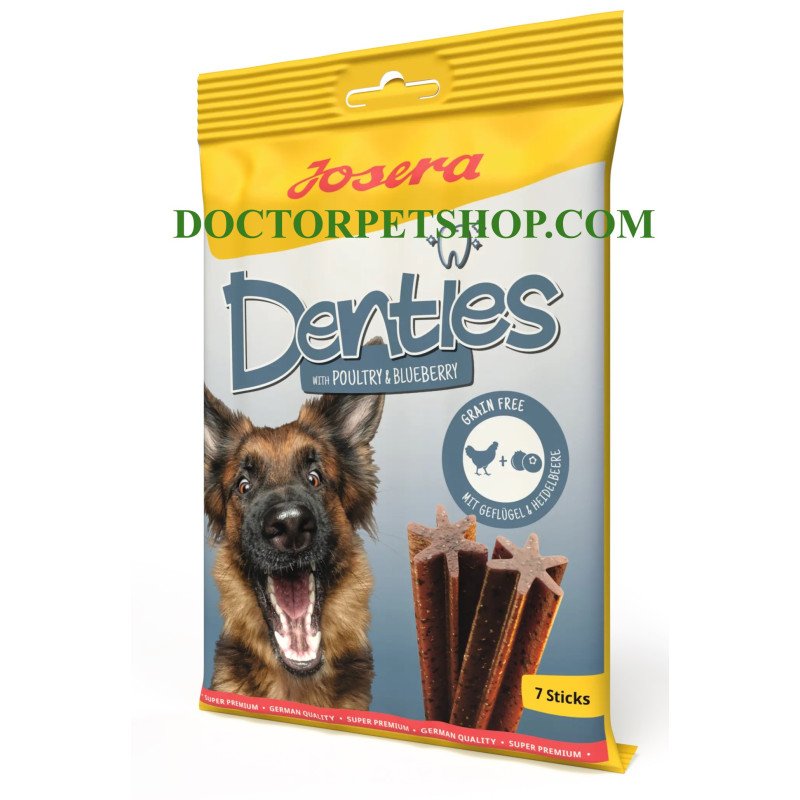 Josera Adult Dog Denties with Poultry & Blueberry 180 g Pouch Josera Adult Dog Denties with Poultry & Blueberry 180 g Pouch