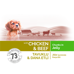 Bonacibo Puppy Chicken & Beef - Chunks in Jelly