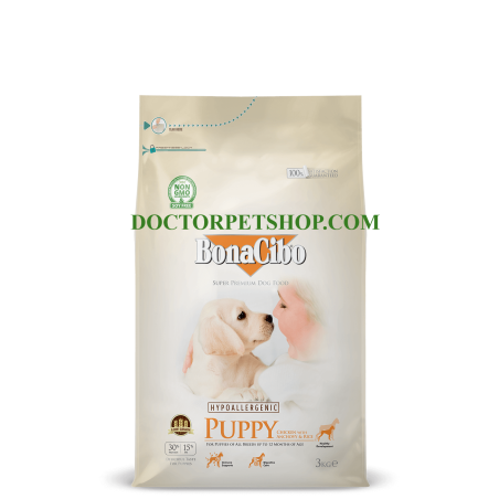 Bonacibo Puppy Chicken with Anchovy & Rice 15 Kg Bag