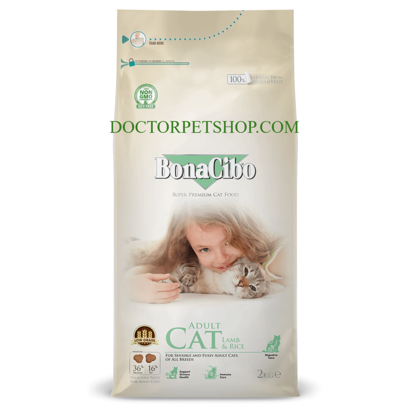 Bonacibo Adult Cat Lamb & Rice  Bag