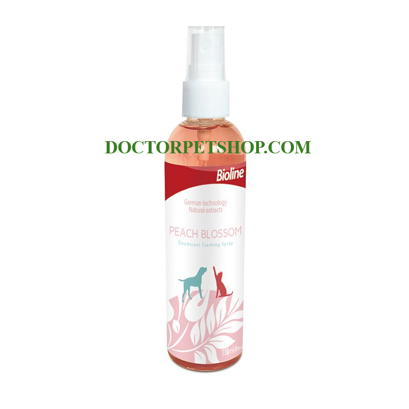 Bioline Pets Deodorizing Peach Blossom Freshing Spray  118 ml
